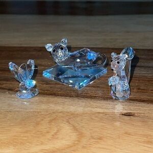 Iris Arc Faceted Crystal Animal Figurine Set